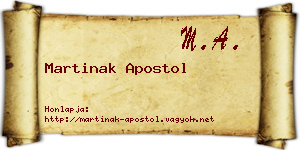 Martinak Apostol névjegykártya